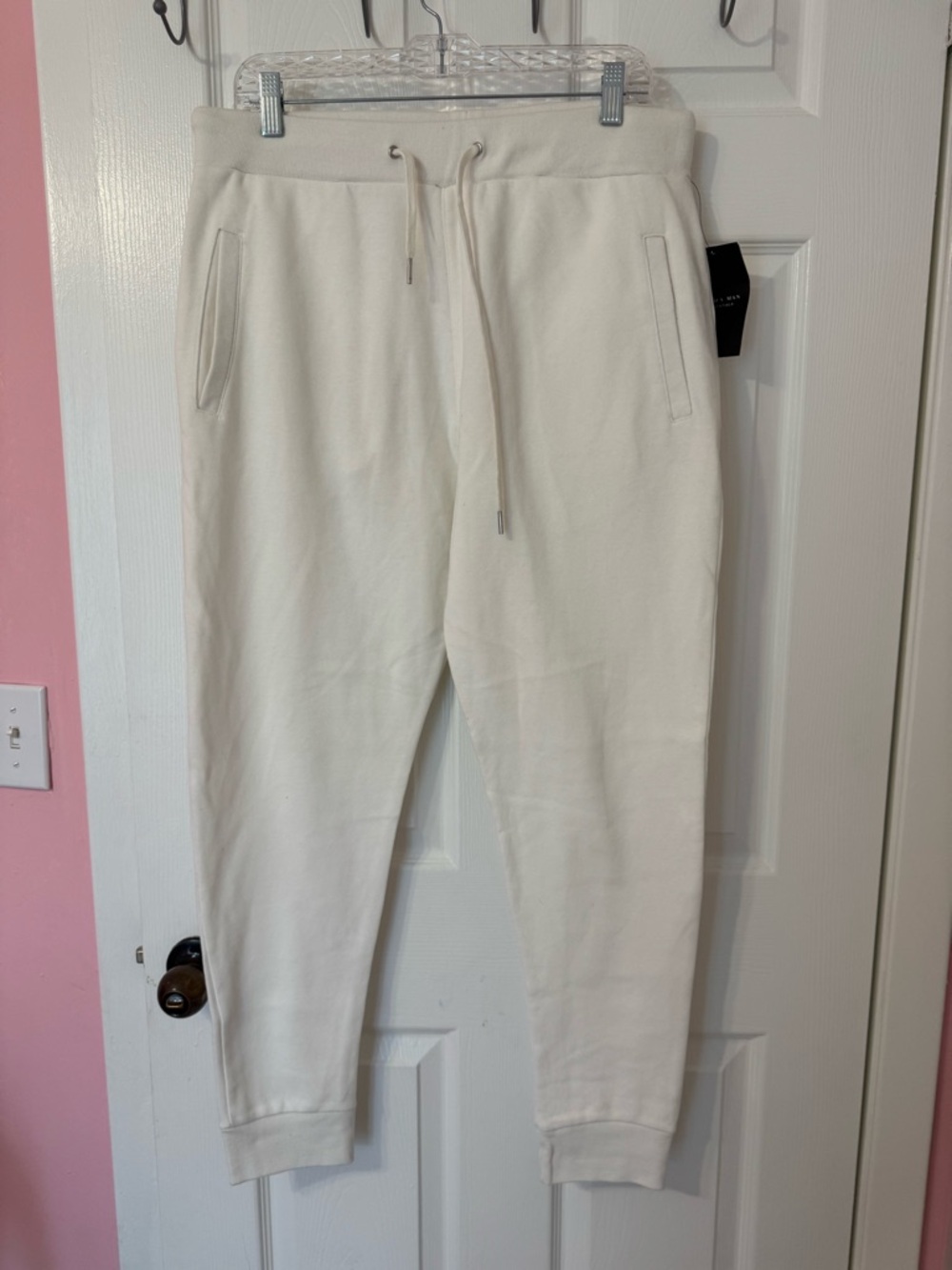 Zara Off-White Men's Drawstring Jogger Pants